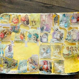 Beatrix Potter scrapbooking embossed, die-cut Rare find!